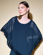Load image into Gallery viewer, Joseph Ribkoff Silky Knit Sheath Dress With Chiffon Pleated Overlay
