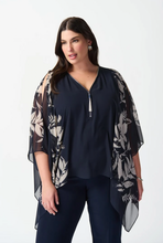 Load image into Gallery viewer, Joseph Ribkoff Floral Print Chiffon Poncho