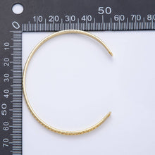 Load image into Gallery viewer, 16K Gold Filled Round Dotted Geometric Half Cuff Bracelet Finding for Bangle Supply | WA-04450