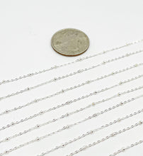 Load image into Gallery viewer, 1104SS. Sterling Silver Satellite Chain: 1 Ft / 1.1mm-2mm / Satellite