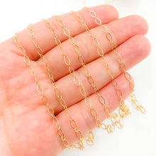 Load image into Gallery viewer, 1016FGF. 14K Gold-Filled Flat Oval and Round Link Chain: 1 Ft. / 4.1mm-5mm / Long &amp; Short