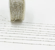 Load image into Gallery viewer, 1104SS. Sterling Silver Satellite Chain: 1 Ft / 1.1mm-2mm / Satellite
