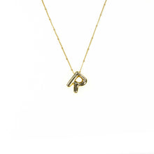 Load image into Gallery viewer, Initial Balloon Bubble Gold Necklace: G / GOLD SMOOTH