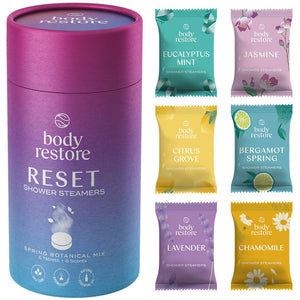 Body Restore Shower Steamer Aromatherapy Tube Pack of 6 : Reset