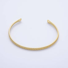 Load image into Gallery viewer, 16K Gold Filled Round Dotted Geometric Half Cuff Bracelet Finding for Bangle Supply | WA-04450