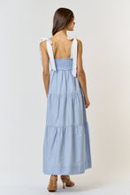 Load image into Gallery viewer, Chambray/Ivory Bow Tie Dress