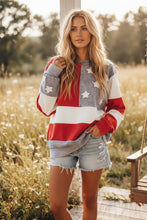 Load image into Gallery viewer, AMERICANA FLAG SWEATSHIRT- L