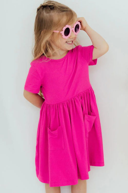 Hot Pink s/s pocket twirl dress – Modern Dress