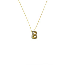 Load image into Gallery viewer, Initial Balloon Bubble Gold Necklace: V / GOLD SMOOTH