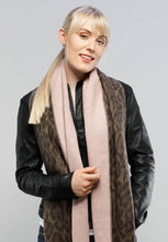 Load image into Gallery viewer, Two Tone Leo Woven Cashmink® Scarf: Camel/peach