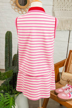 Load image into Gallery viewer, Striped Sleeveless Polo Two-Piece Set S