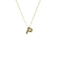 Load image into Gallery viewer, Initial Balloon Bubble Gold Necklace: G / GOLD SMOOTH