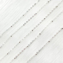 Load image into Gallery viewer, 1104SS. Sterling Silver Satellite Chain: 1 Ft / 1.1mm-2mm / Satellite
