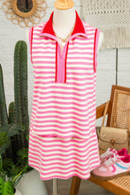 Load image into Gallery viewer, Striped Sleeveless Polo Two-Piece Set L