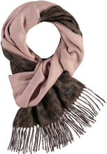 Load image into Gallery viewer, Two Tone Leo Woven Cashmink® Scarf: Camel/peach