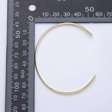 Load image into Gallery viewer, 16K Gold Filled 2.5mm Minimalist Tube Half Cuff Bracelet Finding for Bangle Supply| WA-04459