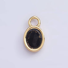 Load image into Gallery viewer, 16K Gold Filled Oval Multifaceted Natural Gemstone Personalized Add-On Charm | AC1479 - AC1491: Amethyst