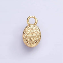 Load image into Gallery viewer, 16K Gold Filled Oval Multifaceted Natural Gemstone Personalized Add-On Charm | AC1479 - AC1491: Prehnite