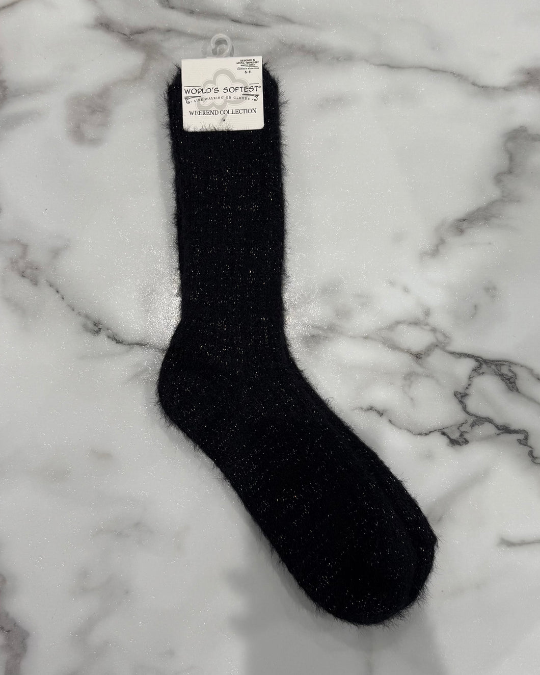 World's Softest Socks - Black/Gold