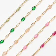 Load image into Gallery viewer, V250ENGF. 14k Gold Filled Enamel Satellite Chains: Wine / 1.1mm-2mm / Satellite