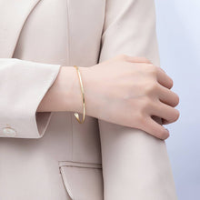 Load image into Gallery viewer, 16K Gold Filled 2mm Minimalist Tube Half Cuff Bracelet Finding for Bangle Supply | WA-04458