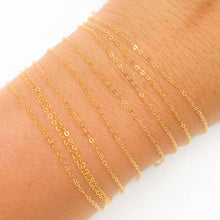 Load image into Gallery viewer, 1025F. 14K Gold-Filled Flat Cable Chain: 1.1mm-2mm / 1 Ft. / Cable