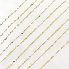 Load image into Gallery viewer, 1025F. 14K Gold-Filled Flat Cable Chain: 1.1mm-2mm / 1 Ft. / Cable