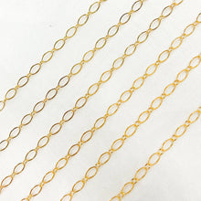 Load image into Gallery viewer, 1016FGF. 14K Gold-Filled Flat Oval and Round Link Chain: 1 Ft. / 4.1mm-5mm / Long &amp; Short