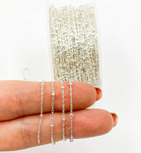 Load image into Gallery viewer, 1104SS. Sterling Silver Satellite Chain: 1 Ft / 1.1mm-2mm / Satellite
