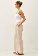Load image into Gallery viewer, SAND WASHED FLOWY TENCEL WIDE LEG PANTS : SAND / M