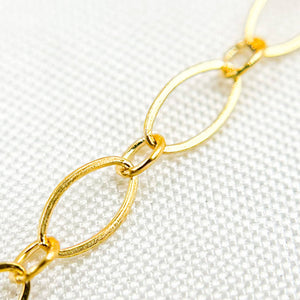 1016FGF. 14K Gold-Filled Flat Oval and Round Link Chain: 1 Ft. / 4.1mm-5mm / Long & Short