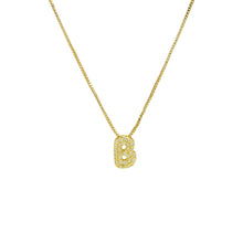 Load image into Gallery viewer, Mini CZ Initial Necklace with charms: L Initial &amp; Necklace