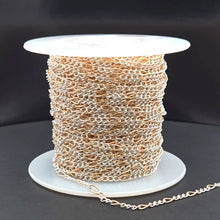 Load image into Gallery viewer, 2431CTT. Gold Filled and Sterling Silver Figaro Style Chain: 1 Ft. / 5.1mm-6mm / Figaro