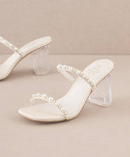 Load image into Gallery viewer, The Mae Beige | Strappy Pearl Heel: Beige / 9