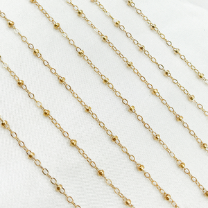 1200GF. 14k Gold Filled Satellite Chain: 1 Ft. / 1.1mm-2mm / Satellite