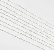 Load image into Gallery viewer, 1104SS. Sterling Silver Satellite Chain: 1 Ft / 1.1mm-2mm / Satellite