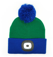 Load image into Gallery viewer, Night Scope Kid&#39;s Rechargeable Led Pom Hat: Green