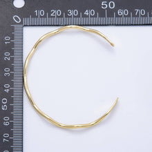 Load image into Gallery viewer, 16K Gold Filled 4mm Minimalist Wavy Half Cuff Bracelet Finding for Bangle Supply | WA-04422