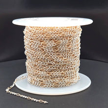 Load image into Gallery viewer, 2431CTT. Gold Filled and Sterling Silver Figaro Style Chain: 1 Ft. / 5.1mm-6mm / Figaro