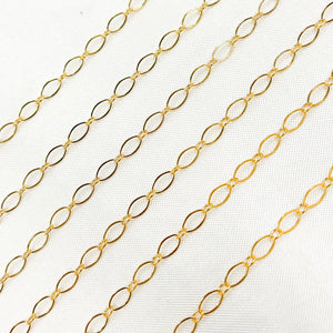 1016FGF. 14K Gold-Filled Flat Oval and Round Link Chain: 1 Ft. / 4.1mm-5mm / Long & Short