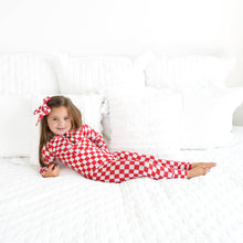 Load image into Gallery viewer, Beck Red Checks 2P Set Christmas Bamboo Pajamas Kids Sleepie: 4/5