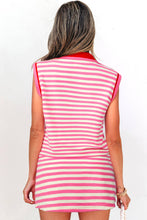 Load image into Gallery viewer, Striped Sleeveless Polo Two-Piece Set S