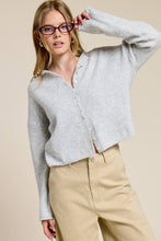 Load image into Gallery viewer, Essential Button Down Cardigan Top: Chocolate / M