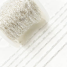 Load image into Gallery viewer, 193SS. Sterling Silver Long &amp; Short Link Chain: 1 Ft. / 2.1mm-3mm / Long &amp; Short