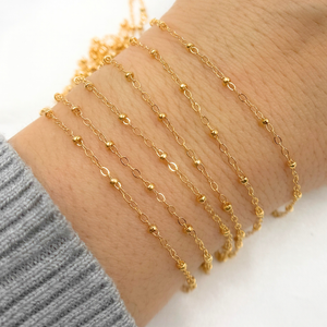 1200GF. 14k Gold Filled Satellite Chain: 1 Ft. / 1.1mm-2mm / Satellite