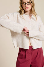 Load image into Gallery viewer, Essential Button Down Cardigan Top: Oatmeal / L