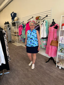Lulu B Slv/Less Zip Top