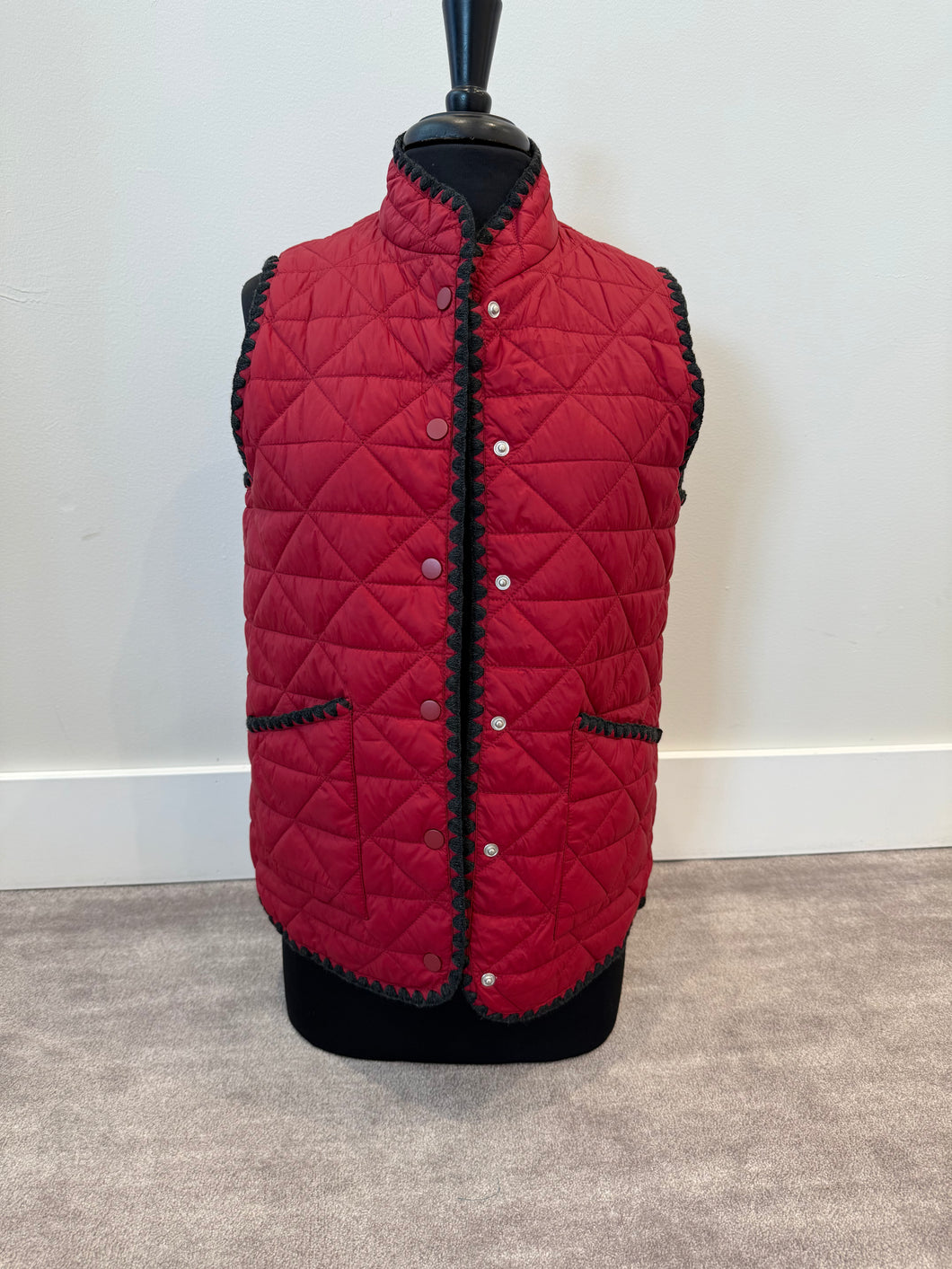 Crimson Red Puffer Vest