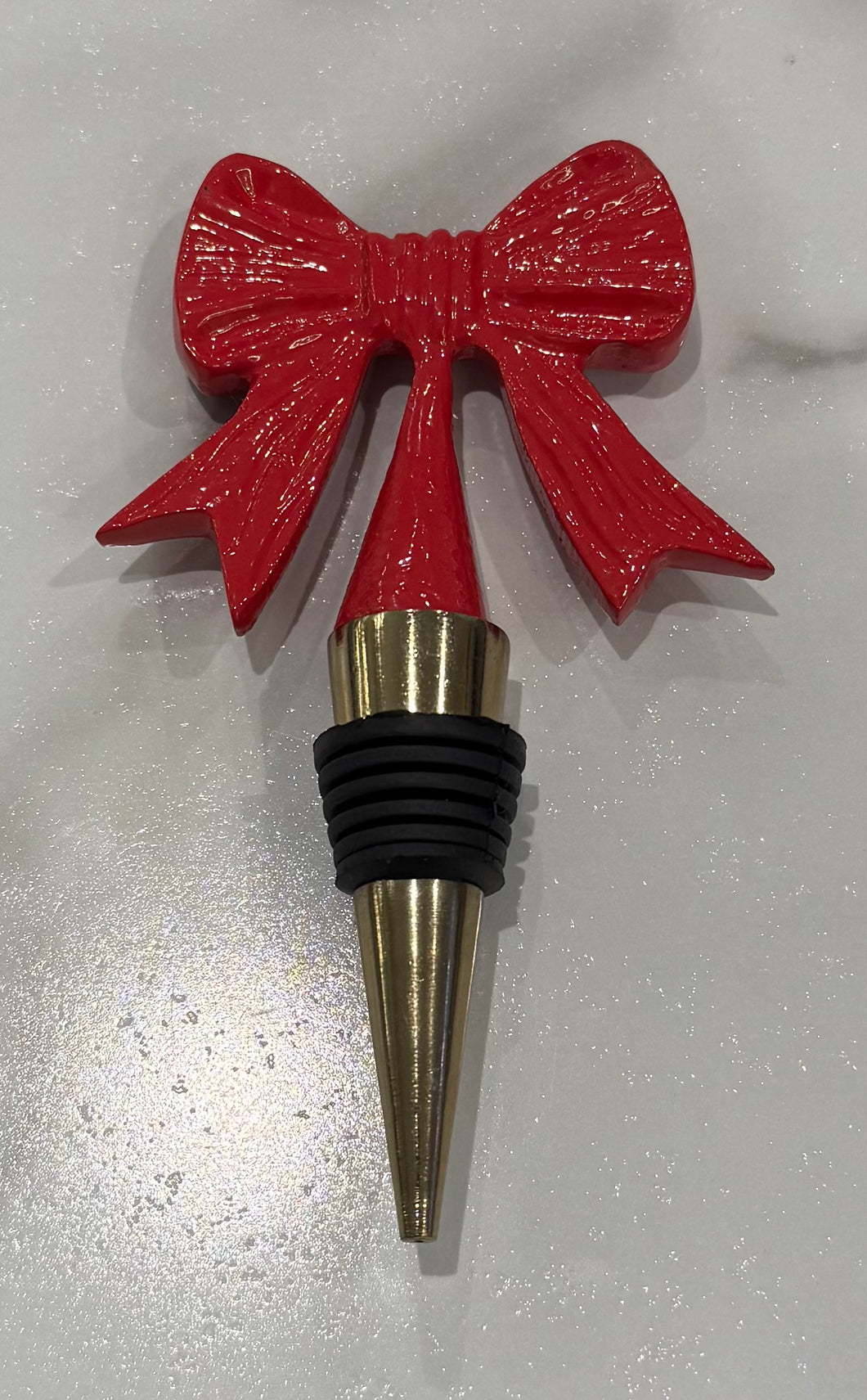 Red Bow Wine Stopper