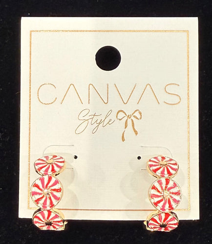 Peppermint Hoop Earrings